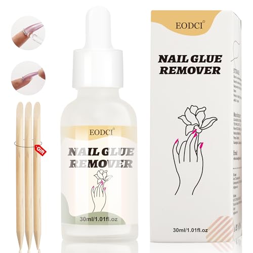 Removedor de pegamento para uñas de presión, 30 ml, kit de removedor de pegamento profesional, uñas postizas, uñas acrílicas, falsas uñas de gel, sin acetona