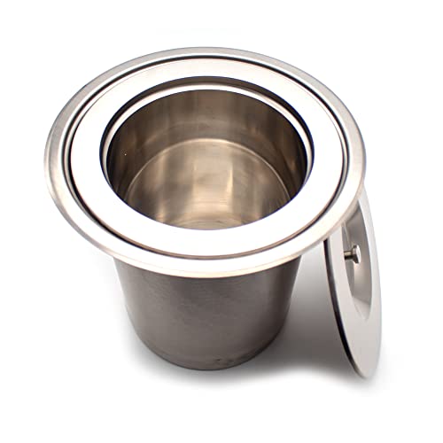 Caneca de basura empotrable para cocina 8L acero inoxidable miniatura 4