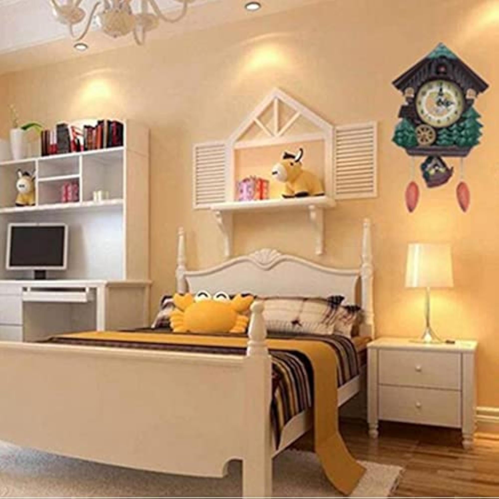 Vintage Cuckoo Wall Clock for Children's Room