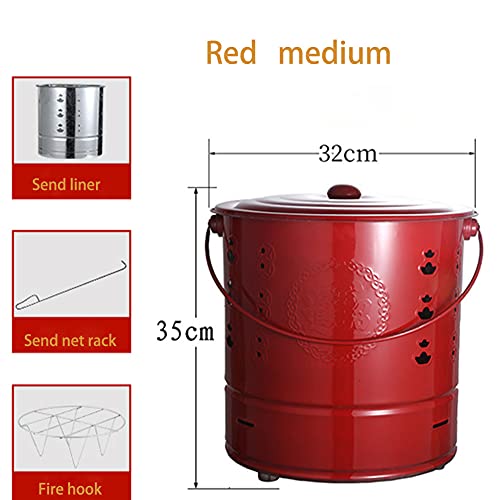 Tragbarer Verbrennungsofen, Edelstahl- Verbrennungsofen, langlebiges Gartenverbrennungswerkzeug, verwendet für Lagerfeuer, Gartenblätter, Altpapier, Müllreinigung-4