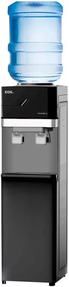 Bebedouro de Coluna para Garrafão com Armário Eos Mineralle Compressor Preto Ebc01pca 220v