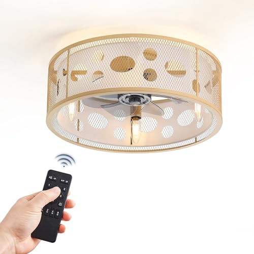 ZMISHIBO Ventilador de Techo con Luz Estilo