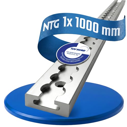 NTG Aluminium Airlineschienen Halbrund – 0,5–20 M, Gebohrt & Schwarz Eloxiert, Zur Ladungssicherung In LKW & Wohnmobil (z.B. 6 Meter = 3 X 2 Meter)