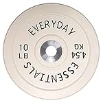 Everyday Essentials Color Coded Olympic Bumper Plate Weight Plate W Steel Hub