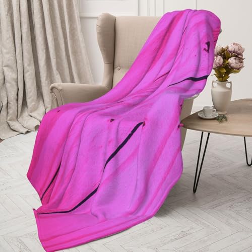 Couverture flanelle rose vif 127x152 plaid lit canapé toutes saisons