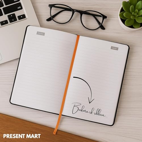 Image of Leather Hard Bound Notebook A5 Journal Diary For Office Use With Mobile & Card Holder Or Pen Loop Dairy For Personal |Ruled Pages With Strap Bookmark Journal Notebook