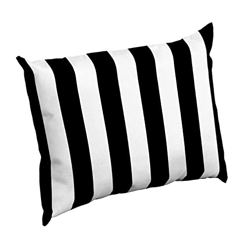Arden Deep Seat Pillow Back Cushion, 23 x 17, Outdoor/Indoor Replacement Back Cushion, Plush Support, Fade-Resistant, Rain-Proof Patio Furniture Cushion, Black Cabana Stripe by Arden Selections - Used condition - US$19.85
