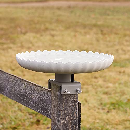 Farm Innovators Inc. FIHBC120 Farm Innovators 120 Watt Outdoor Molded Stone Scalloped Heated Birdbath W/Twist Deck Mount thumb #7