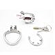 SeLgurFos Edelstahl Peniskäfig mit Anti-Verlust-Ring Gebogenen Sprengring Keuschheitskäfig Herren Keuschheitsgürtel Metall Cock Cage SM Bondage Keuschheit Sex Spielzeug für Männer (50mm)
