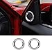 Thenice for 10th Gen Civic A-Pillar Loudspeaker Decorations Circle Rings, Anodized Aluminum Car Door Audio Speaker Trims for Honda Civic 2016 2017 2018 2019 (Silver)