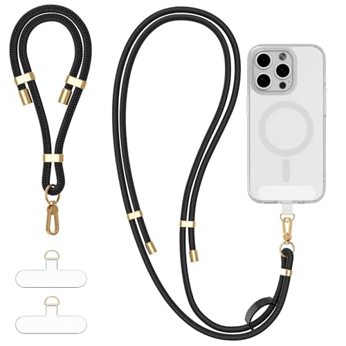Lucforeen 4-IN-1 Phone Lanyard + Wrist Strap Kit with 2...