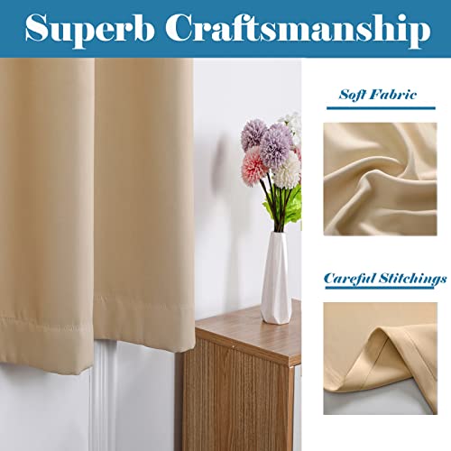 Rideau extérieur beige ADOORO imperméable 152x90cm pour balcon - 6