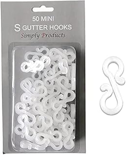50 Christmas S Mini Gutter Hooks Weatherproof Plastic for Hanging String Lights / Rope Lights Gutter Clips (clear)