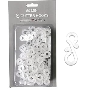50 Christmas S Mini Gutter Hooks Weatherproof Plastic for Hanging String Lights / Rope Lights Gutter Clips (clear)