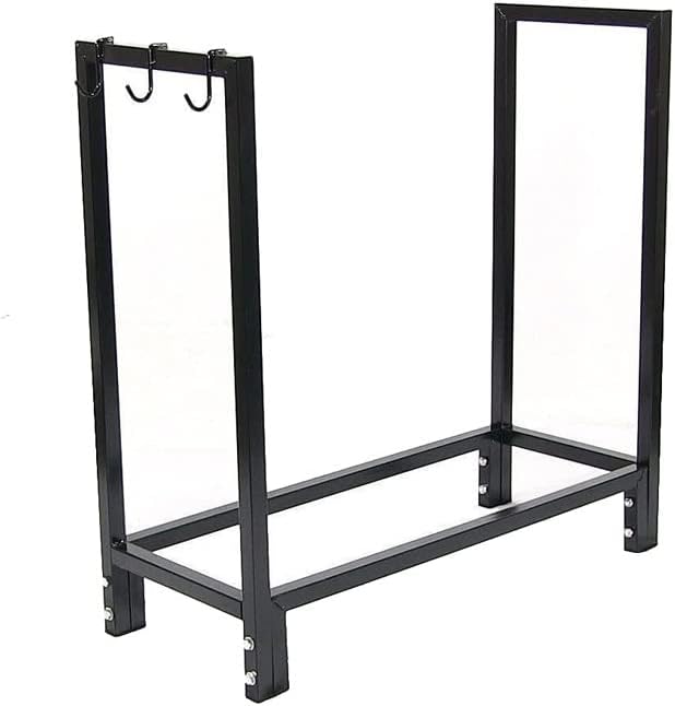 Fireplace Tool Iron Firewood Rack Indoor Outdoor Firewood Rack Storage Wood Rack Shelf,