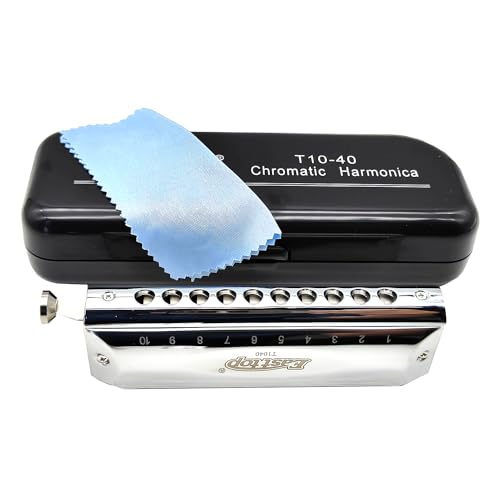 Adiya T10-40 10-Hole 40-Tone Chromatic Harmonica thumb #1