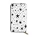 Produktbild JHGFG Schwarz-Weiß-Hintergrund Sterne Echtes Leder Geldbörse Lange Damen Geldbörse Handtasche Multi Kartenhalter Organizer Für Frauen Personalisiert
