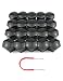 20PCs 21mm Black Plastic Bolts Covers Nut Protector and Removal Tool Car Wheel Universal