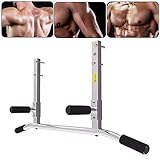 M-TOP Turnstange Klimmzugstange Wandmontage Weiß Reckstange Pull Up Bar Edelstahl Zuhause mit 4 rutschfeste Griffe für Gesäß, Bauch, Beine, Arme Trainieren
