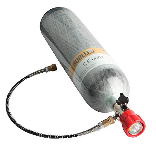 IORMAN Paintball CO2 Tank Compressed Air DIN Valve Gauge & Fill Station, 300bar/4500psi High Pressure, 8 mm Quick Disconnect Adapter, 24 Inch Charging Hose for PCP Game (Red) - Image 9