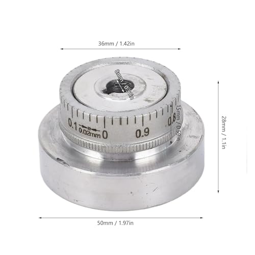 Volante de torno de 50 mm y 2 pulgadas con manivela y escala regulable de aluminio 5