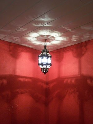 Orientalische Lampe Pendelleuchte Klar Fula 45cm E27 Lampenfassung | Marokkanische Design Hängeleuchte Leuchte aus… – Bild 4