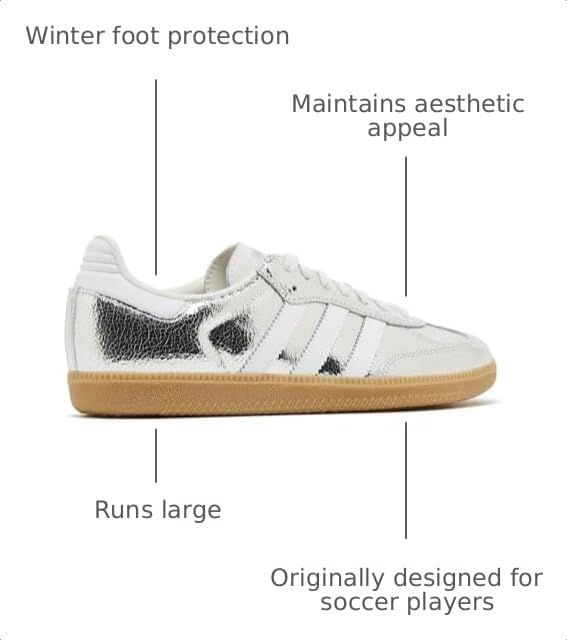 Image of adidas Samba OG Womens Sneaker (Silver Metallic Cracked Leather, 6)
