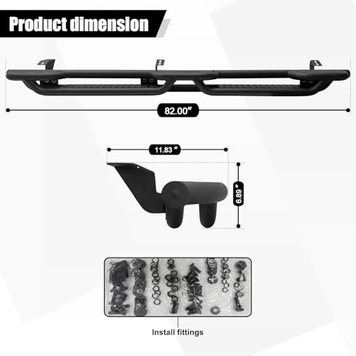 Estribos laterales texturizados para Toyota Tacoma 2005-2023 miniatura 7
