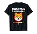 Shiba Inu Shibacoin multimillonario cargando ventilador de grunge Camiseta