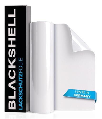 Blackshell® Universal Lackschutzfolie transparent 10cm x 100cm Folie selbstklebend als Auto Folie, Motorrad Folie, Fahrrad Schutzfolie - universal einsetzbar auf Allen glatten Oberflächen