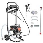 VEVOR Stand Airless Paint Sprayer, 950W 3000PSI High Efficiency Electric Airless Sprayer with Cart, Fine and Even Painting Effect, Paint Sprayers for Home Interior and Exterior Furniture and Fences