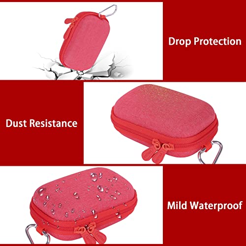 Aenllosi Hard Carrying Case Replacement For Canon Powershot Elph 170/180/190/300/330/340/350/360 Digital Camera (Carrying Case, Red) #TOP2