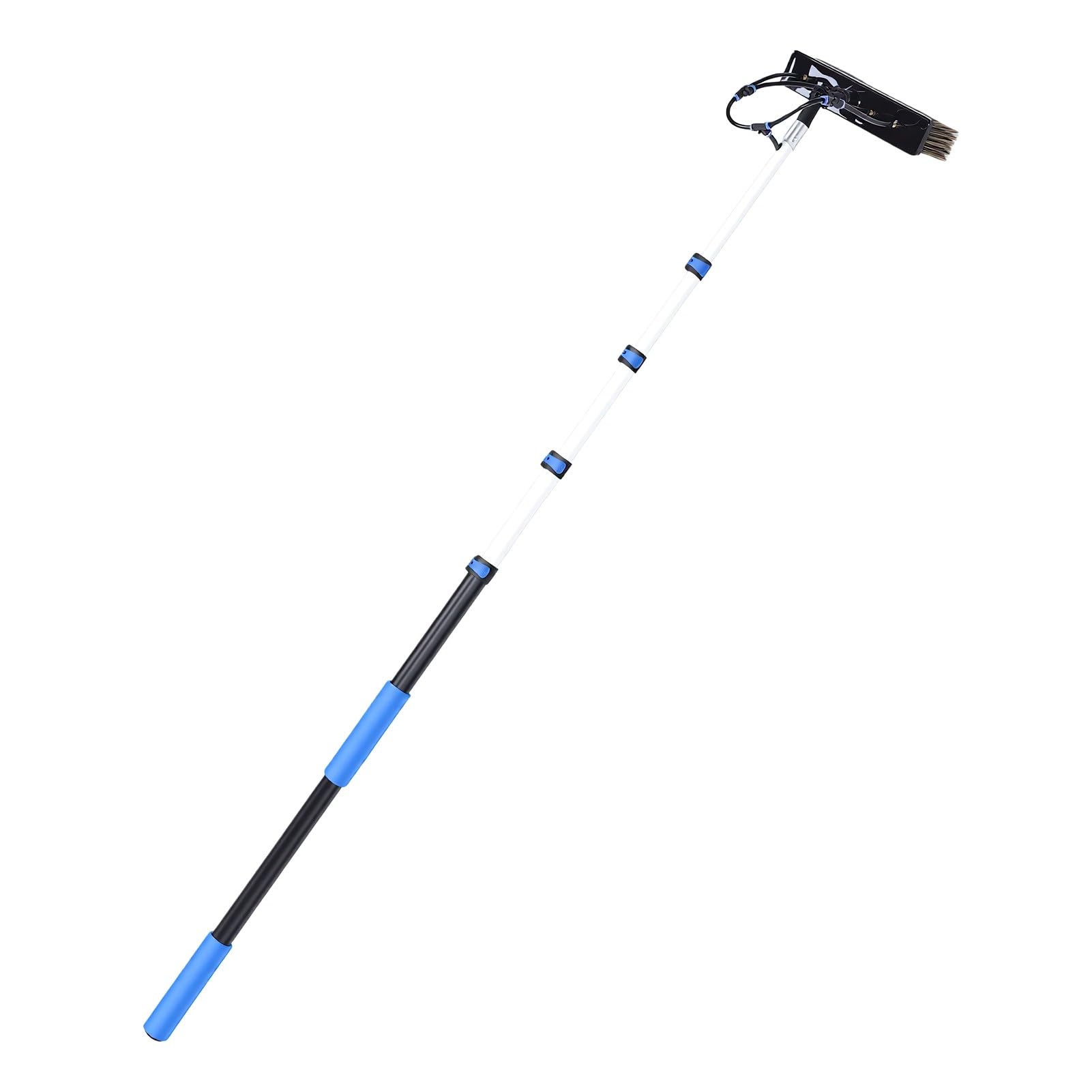 Generic Kit de Limpieza Alimentado por Agua con Poste Telescópico de 4,8 M y Cepillo para una Limpieza Segura de Paneles y Paredes Solares - Aluminio Resistente