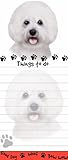 E&S Pets Bichon Frise Shaped Sticky Note Pads, 50 Sheets, 8.5 x 3.5 Inches