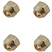 GZWZH 4PCS Short Flare Nuts 3/8in Brass Air Conditioner Inside Connection Nuts for Air Conditioner Inside Connection for Building Construction Metallurgy Industry Plumbing Fittings