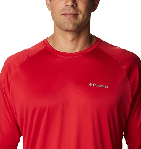Columbia Men's Fork Stream Long Sleeve Shirt, Mountain Red, Small #TOP6