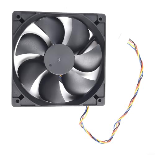 Hosrivae Ventilador axial 12025 con rodamientos de bolas dobles y motor sin escobillas, enfriador de PC de 12 V/24 V, 3000 RPM, 110 CFM, ventilador de ventilador HVAC de bajo ruido de 46 dB (24 V)