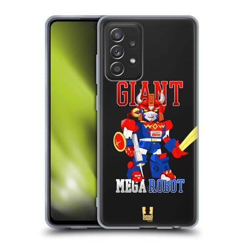 Head Case Designs Mega Robot Cute Giant Robots Gel Case [Military Grade Protection] Compatible with Galaxy A52 / A52s / 5G (2021)