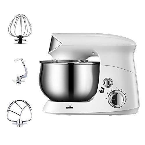 600W Electric Stand Mixer Food Mixer with Stainless Steel 3.5L Bowl 6 Speed Blender Dough Mixer with Dough Hook, Wire Whip & Beater Planetary Mixing System for Kitchen Baking Cake, Batter, Bread (Col