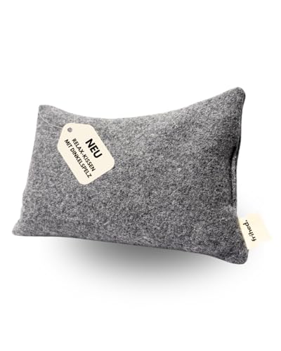 frihed® Wellnesskissen mit Dinkelspelz - 35x25 cm - Schlafkissen - 100% Wollwalk - Entspannung & Schlafen - Handcrafted - Zubehör Accessoire mit...
