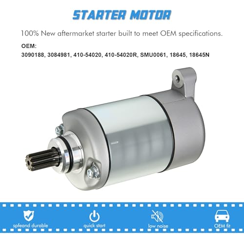 Image of Starter Motor Replacement for Polaris Sportsman 500 325 330 335 425 400 450 ATV UTV Ranger Magnum Trail Boss Big Boss ATP Scrambler Starter HO 1995-2014 3090188 3084981