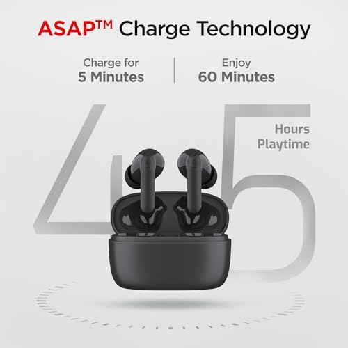Image of Boat Airdopes 138 Pro TWS in Ear Earbuds with 11mm Drivers, 45 Hours Playback, ASAP Charge & Quad Mic ENx(Active Black)