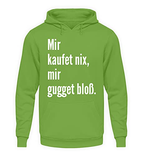 Sweat à capuche vert lime XXL avec message drôle souabe pour un look décontracté unique