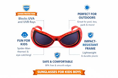 Image of Zynic Sunglasses For Kids Boys | Stylish Fashion & Modern UV 400 Protected Trendy Boys Sunglasses | Googles For Kids Baby Childrens | Outdoor Sports sunglass For Age 3 To 10