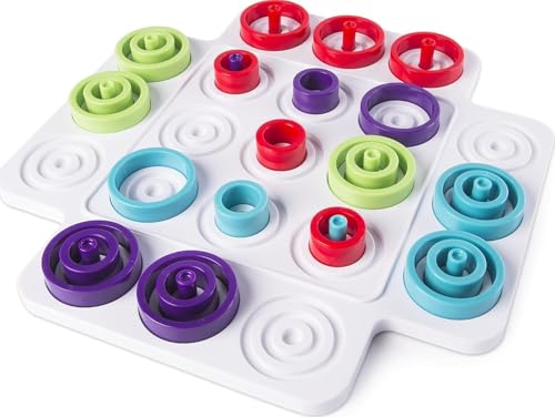 Image of Trip Trap Board Game for Kids Teens Adults Family Fun Brain Game Mind Strategy Board Game for 2-4 Players Table Top Interactive Toy with Colorful Rings