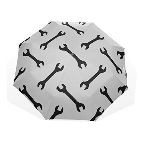 Preisvergleich Produktbild Faltschirme für Frauen Kleiner Schraubenschlüssel Fixierbares Werkzeug 3 Faltbare Kunstschirme (Außendruck Reiseschirm Robuster Kinderschirm Regen Sonne Reiseschirm