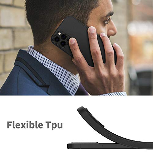 Easyacc Slim Case For Iphone 12 Pro Max, 6.7 Inch 2020 Thin Matte Black Tpu Phone 12 Pro Max Cases Full Body Protective Slim Soft Back Protective Cover #TOP4