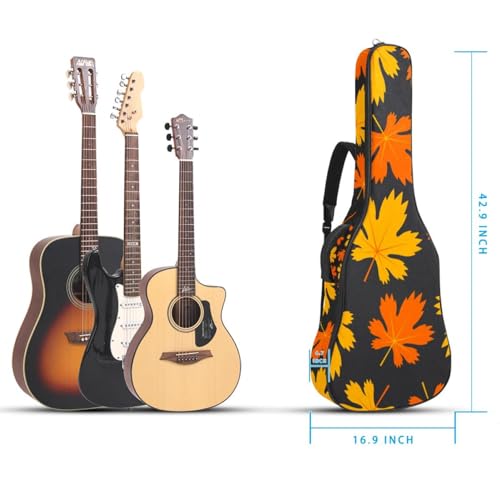 JRHEJTHH Housse de guitare acoustique imperméable et pliable avec bandoulière réglable pour guitare acoustique de 101,6 cm, 104,4 cm, 106,7 cm, rembourrage épais, motif citrouille brûlée d’Halloween, - Les Beatles, Paul McCartney, John Lennon, RIngo Starr, George Harrison JRHEJTHH Housse de guitare acoustique imperméable et pliable avec bandoulière réglable pour guitare acoustique de 101,6 cm, 104,4 cm, 106,7 cm, rembourrage épais, motif citrouille brûlée d'Halloween, – Image 6