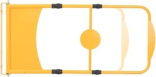 Yeeoy 24" to 40" Warehouse Safety Gate, Universal Spring-Loaded Safety Swing Gate, Adjustable Manual-Closing Swing Gate for Square or Round Post Mount, Powder Coated Yellow