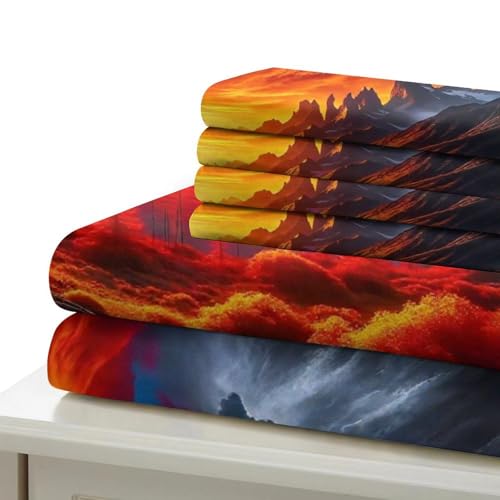 Ensemble de literie imprimée en 3D King de haute qualité en microfibre douce - 6
